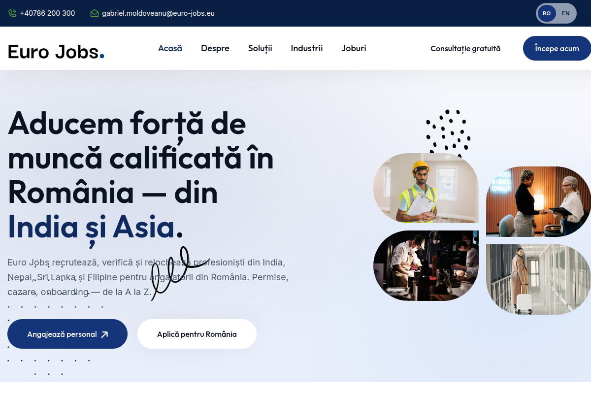 Euro-Jobs — screenshot site web